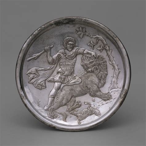 Plate With David Slaying A Lion Byzantine The Metropolitan Museum