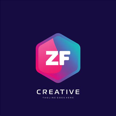 ZF initial logo With Colorful template vector. 23615058 Vector Art at ...