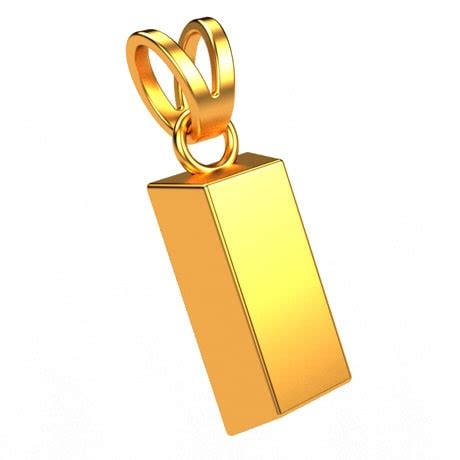 24k Gold Bar Pendant