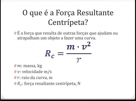 PPT Força Resultante Centrípeta PowerPoint Presentation free