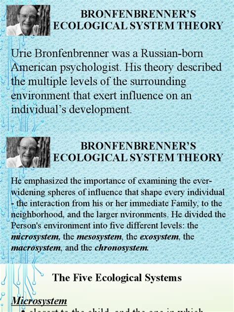 Bronfenbrenner's Ecological Systems Theory Explained | PDF | Teachers ...