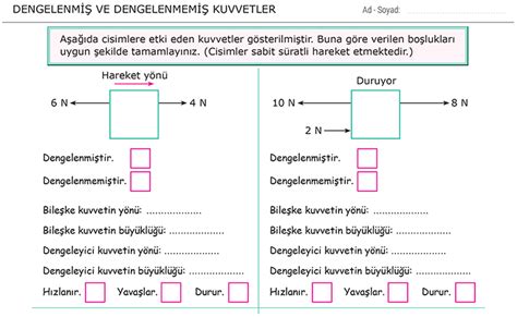 S N F Kuvvet Ve Hareket Fen Bilimleri Devleri Morpa Kamp S