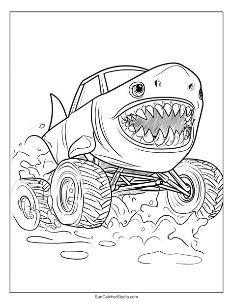 free printable coloring pages monster trucks 4