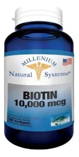 Biotina Biotin 10000 Mcg X 100 Soft Unidad A 592 MercadoLibre