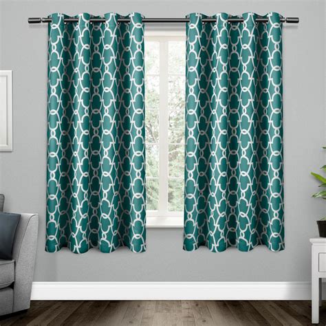 Gates 52 In W X 63 In L Woven Blackout Grommet Top Curtain Panel In