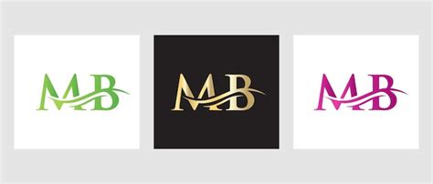 Letra Mb Logo Design Modelo De Logotipo Mb Vetor Premium