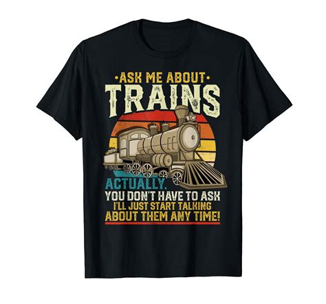 Trainspotting Trainspotter Model Trains Train Model T Shirt Black Tee