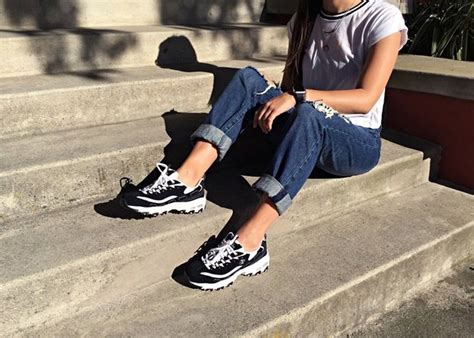 Skechers Dlites Now And Then Review Fashion White Chunky Sneakers