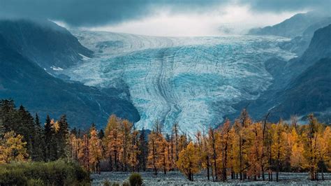 glacier  autumn trees landscape  alaska hd wallpaper rare gallery