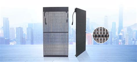 Dip Outdoor Led Grid Curtain Display Screen Leemanled