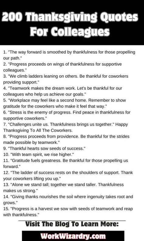 200 Fun Thanksgiving Quotes For Coworkers That Inspire And Bring ...