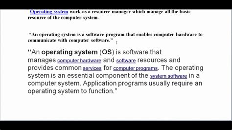 What Is Operating System Class Notes 1 Youtube