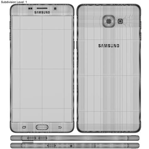 Samsung Galaxy A9 Pro 2016 All Colors with SD/SIM Card Tray 3D Model
