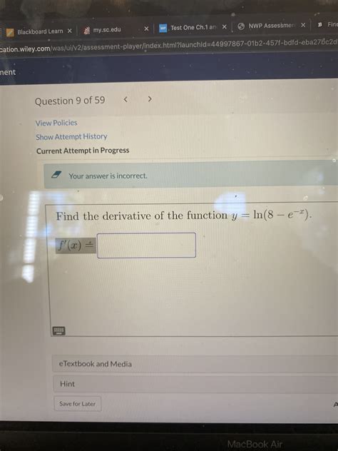 Answered Find The Derivative Of The Function Y Bartleby