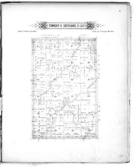 Plat Book Of Franklin County Kansas Kansas Memory