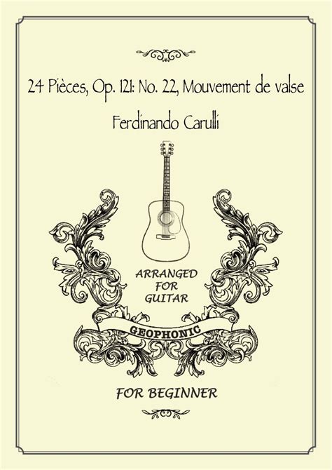 Ferdinando Carulli 24 Pièces Op 121 No 22 Mouvement de Valse 樂譜