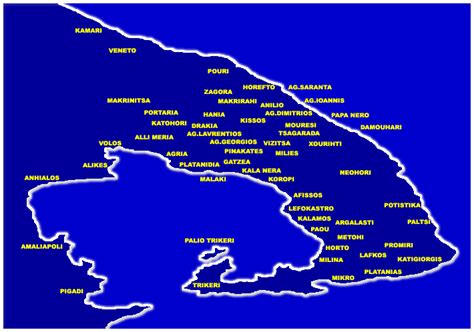 map  pelion volos pilio greece pelion hotels accommodation pilio