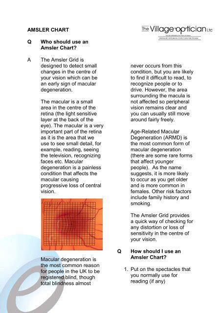 Macular Degeneration Chart Printable - Minga