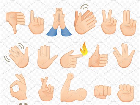 Hands emoji gestures icons by Lemberg Vector on Dribbble