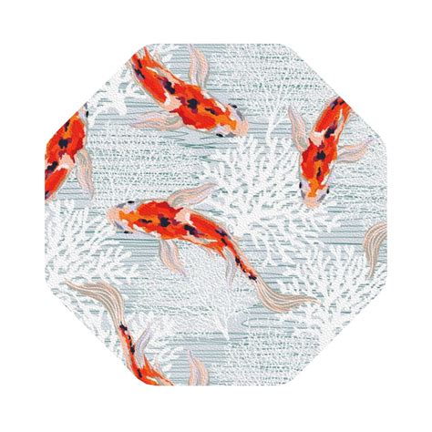 Balery Pcs Koi Fish Corals Spring Summerleather Coasters Set Drink