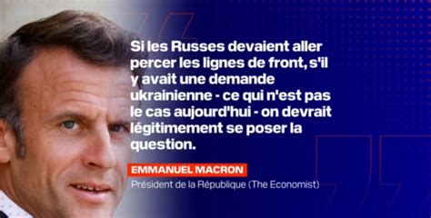 En Cas De Perc E Russe Macron Relance L Id E Folle D Envoyer Des