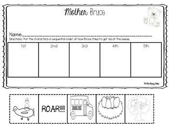 Mother Bruce book companion worksheets. Sequence | Teaching first grade ...