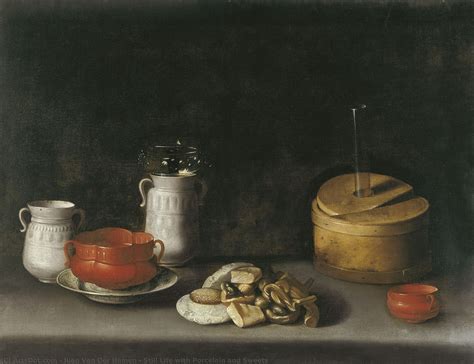 Artwork Replica Still Life With Porcelain And Sweets By Juan Van