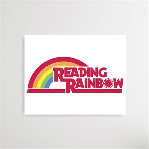 Reading rainbow logo pbs 1980s television show printable | Etsy