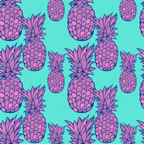 pineapple pattern vector vector image   deliya vector stock