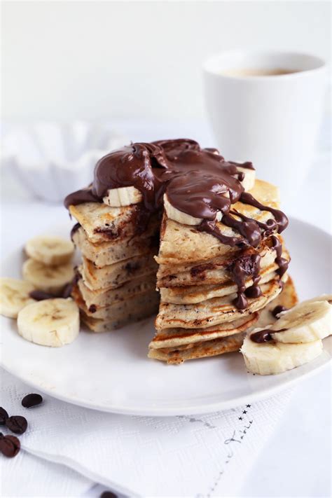 Vegan Chocolate Chip Pancakes Vanillacrunnch Lifestyle And Food