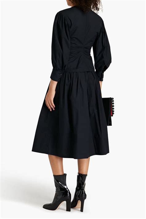 Proenza Schouler Pleated Cotton Poplin Midi Dress The Outnet