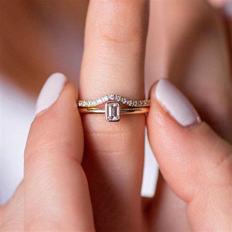 Curved Wedding Band For Emerald Cut Jenniemarieweddings