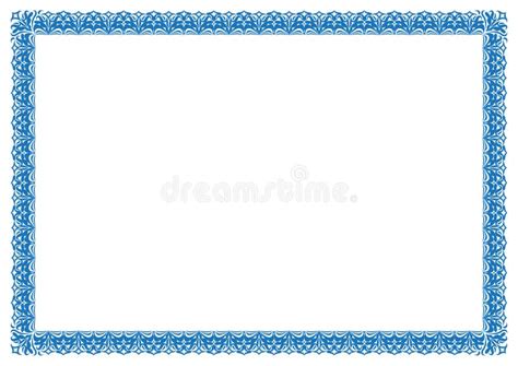 Blue Border for Certificate or Page Book Border Frame Stock Vector ...