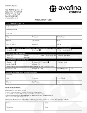 Fillable Online Retail Application Form Fax Email Print Pdffiller