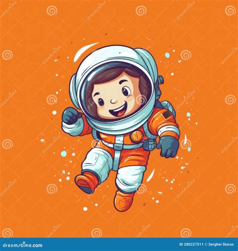 Un Astronauta De Caricatura Flotando En El Aire Imagen De Ai