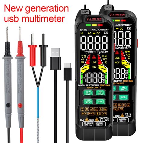 Zl126a Zl128b Professional Digital Multimeter Alternating Current Voltage Multimetro True Rms