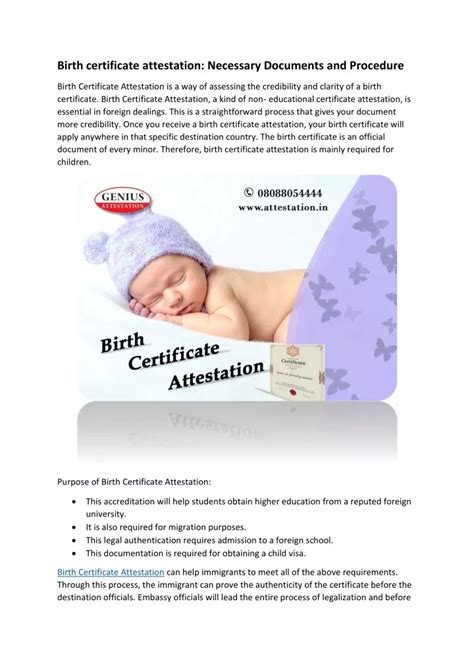 Ppt Birth Certificate Attestation Necessary Documents And Procedure