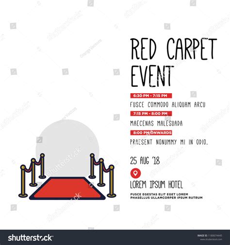 Event Invitation Red Carpet Vector Illustration Stock Vector (Royalty ...