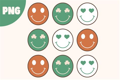 Cute Smiley Faces St Patricks Day Png Graphic By Bestbens · Creative