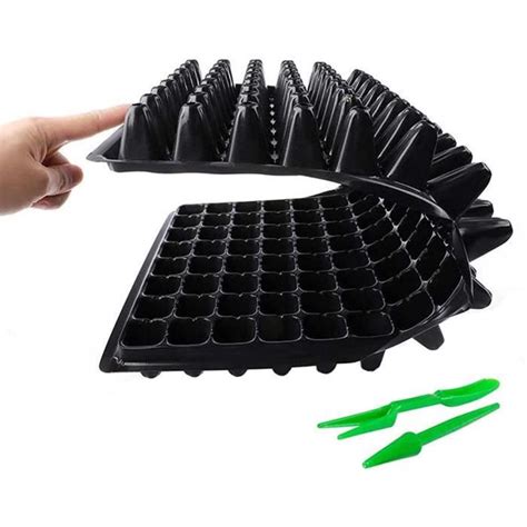 24pcs 128 Cellules Plateau Démarrage Semis Pots Fleurs Plantes de