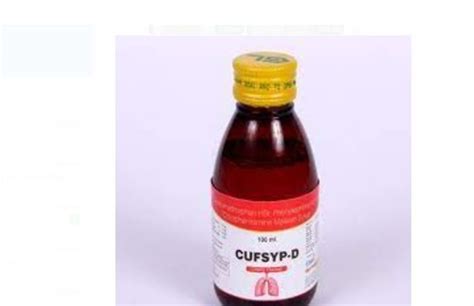 Cufsyp D Syrup Used In The Treatment Of Dry Cough And Relieves