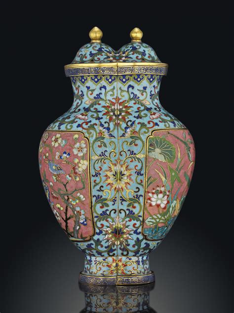 A Rare Cloisonn Enamel Conjoined Vase And Cover Th Th Century