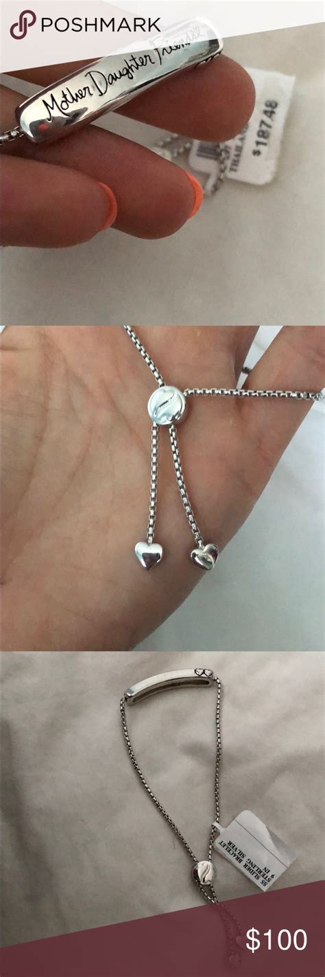 NWT Sterling Silver Mother Daughter Bracelet