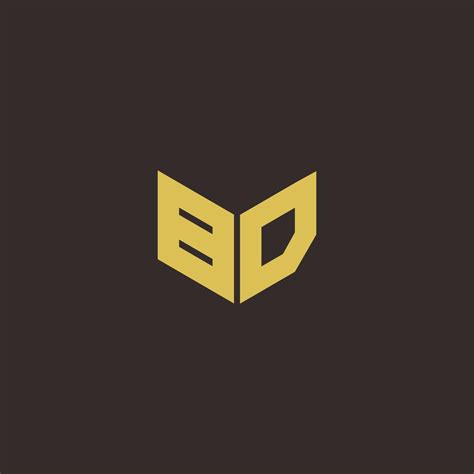 Bd Logo Letter Initial Logo Designs Template With Gold And Black