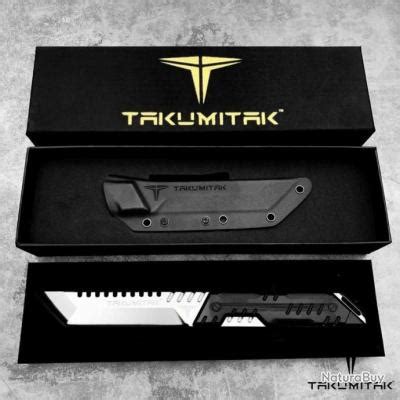 Couteau Takumitak Solution Lame Tanto Acier D Satin Manche G Etui