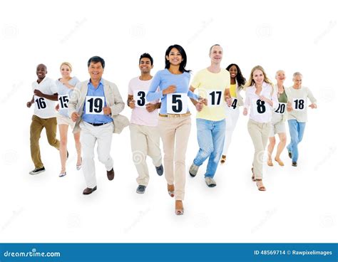 Group of People Running Race Concept Stock Photo - Image of male, asian ...