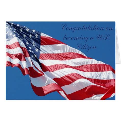 Congratulations On Becoming A Us Citizen Card Zazzle