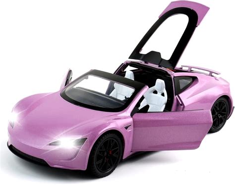 124 Scale Tesla Roadster Alloy Car Model Diecast Toy Vehicles For Kids