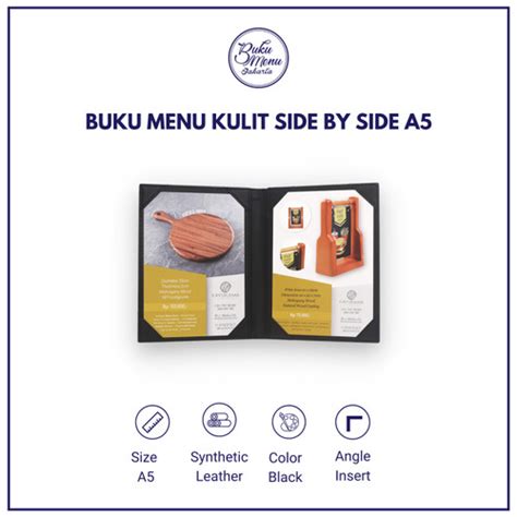 Jual Buku Menu Restoran Kulit Side By Side A4 A5 Menu Cafe Coffee Shop Hitam A4 Jakarta