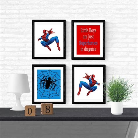 Spiderman Wall Art Spiderman Canvas Wall Art Inspirational | Etsy